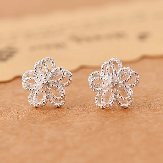 REETI 925 sterling silver flower Stud Earrings for Women Elegant Wedding Jewelry pendientes mujer moda 2019 Brincos