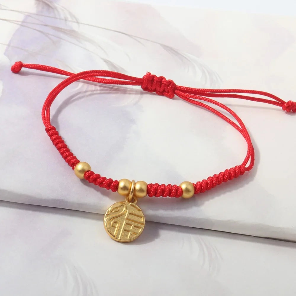 Men Simple Gifts For Lovers Buddhist Tibetan Chinese Knots Bracelet Wrist Jewelry Bangles Red Rope DIY