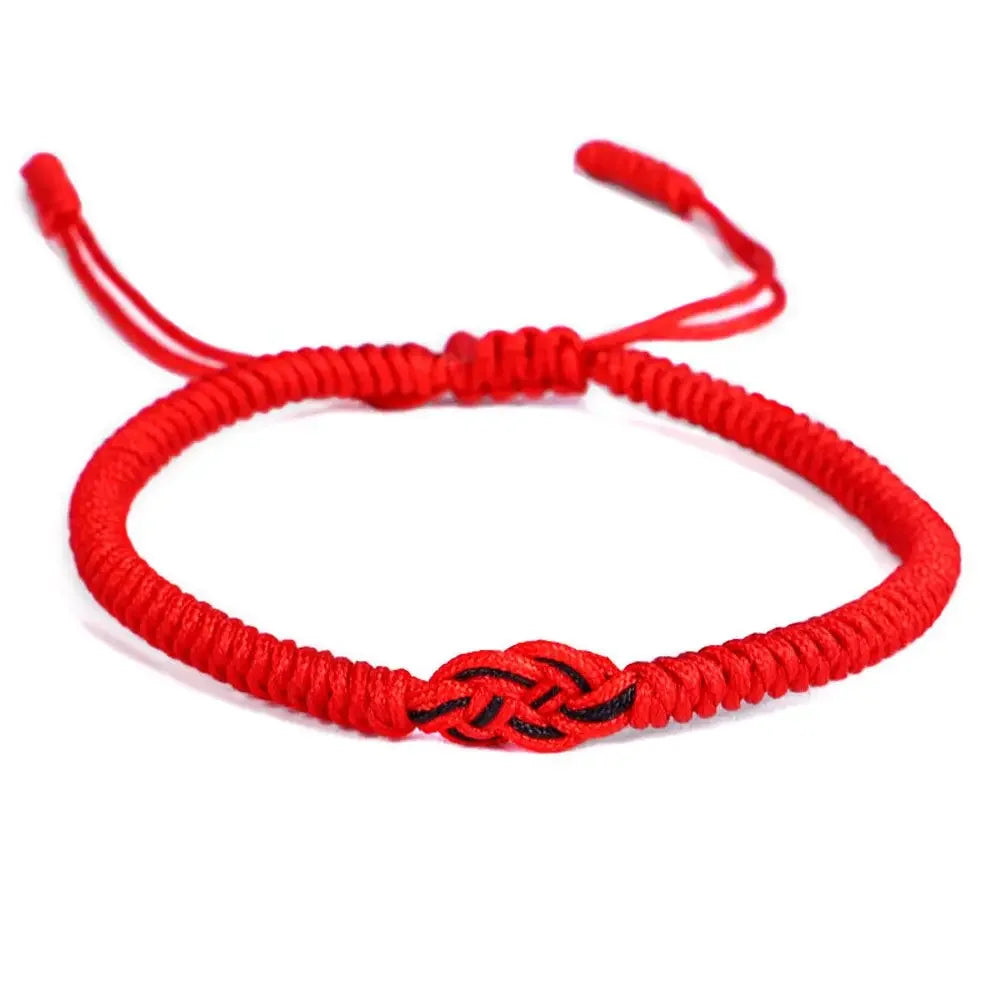 Men Simple Gifts For Lovers Buddhist Tibetan Chinese Knots Bracelet Wrist Jewelry Bangles Red Rope DIY