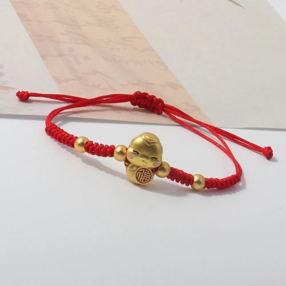 Men Simple Gifts For Lovers Buddhist Tibetan Chinese Knots Bracelet Wrist Jewelry Bangles Red Rope DIY