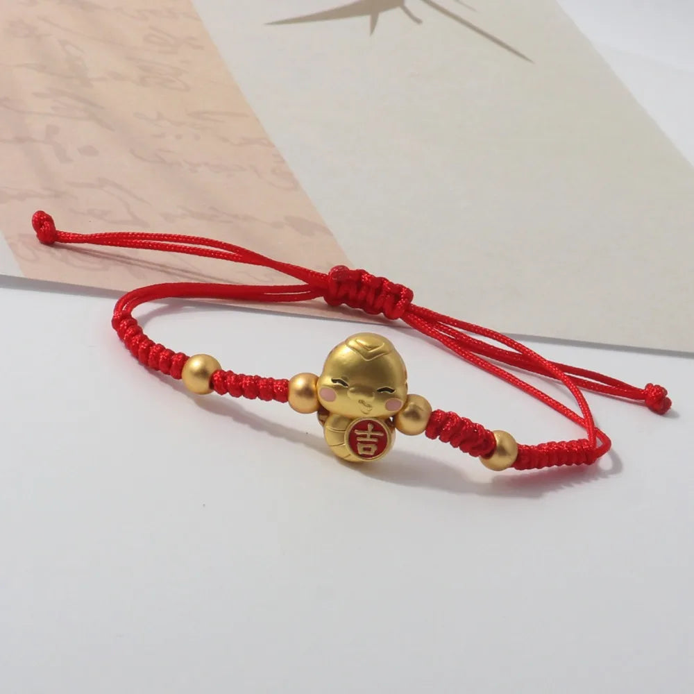 Men Simple Gifts For Lovers Buddhist Tibetan Chinese Knots Bracelet Wrist Jewelry Bangles Red Rope DIY