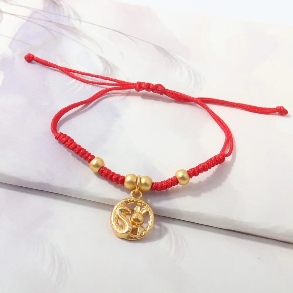 Men Simple Gifts For Lovers Buddhist Tibetan Chinese Knots Bracelet Wrist Jewelry Bangles Red Rope DIY