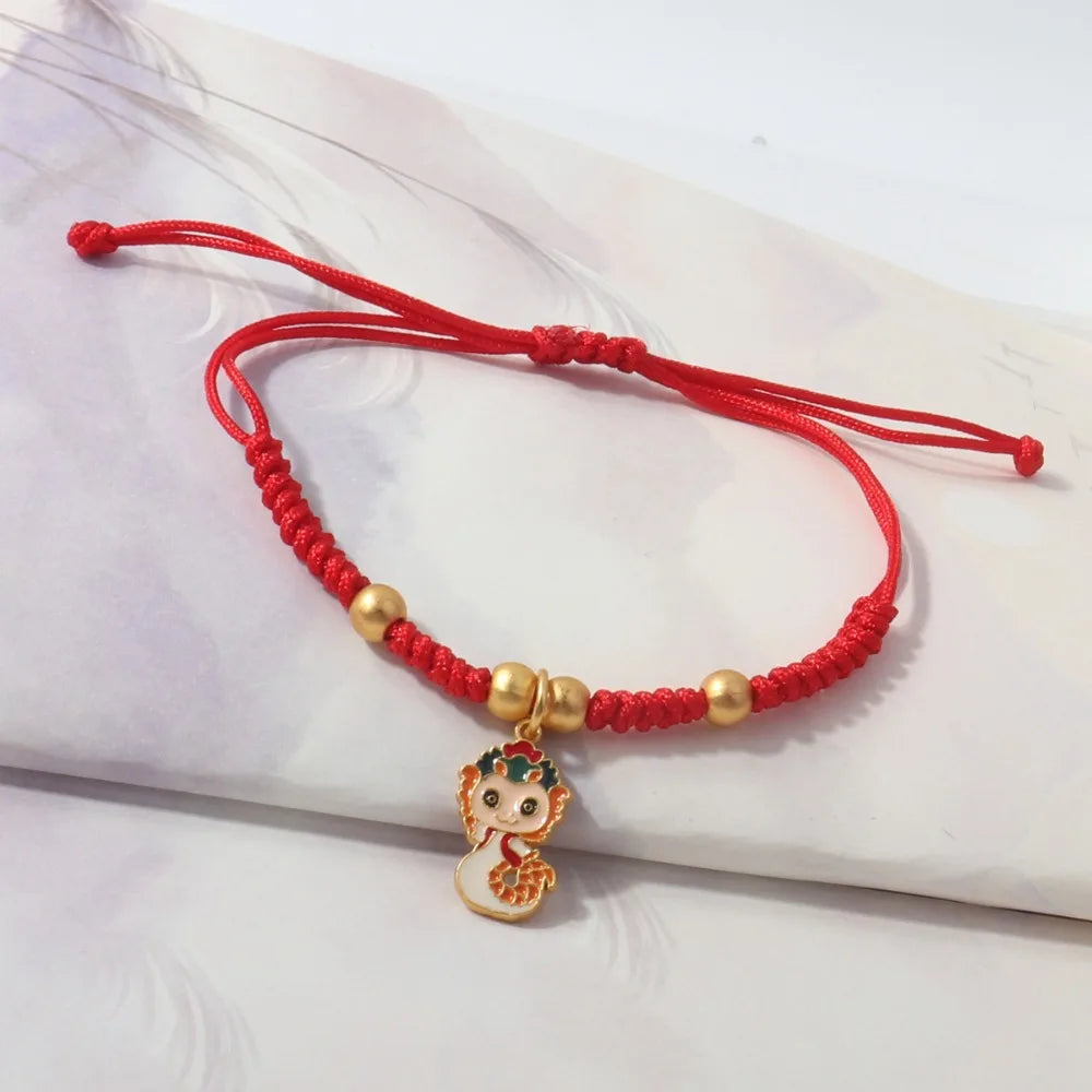 Men Simple Gifts For Lovers Buddhist Tibetan Chinese Knots Bracelet Wrist Jewelry Bangles Red Rope DIY