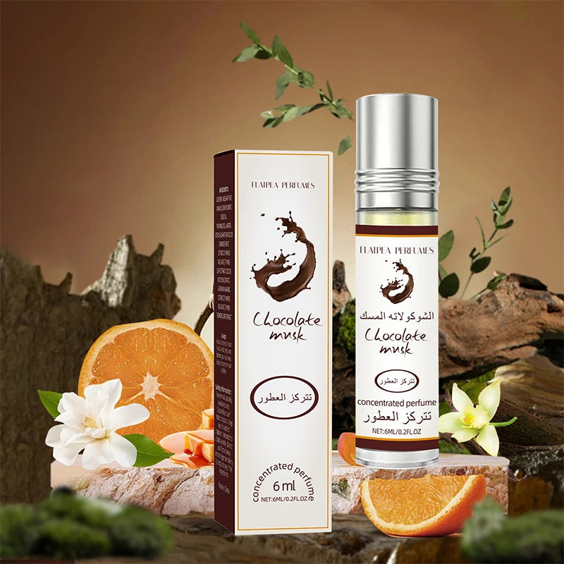 Chocolate Musk Arab Perfume Lasting Fresh Chocolate Fragrance Sweet Orange 50ml Unisex Date Mist 6ml Portable Eau De Toilette