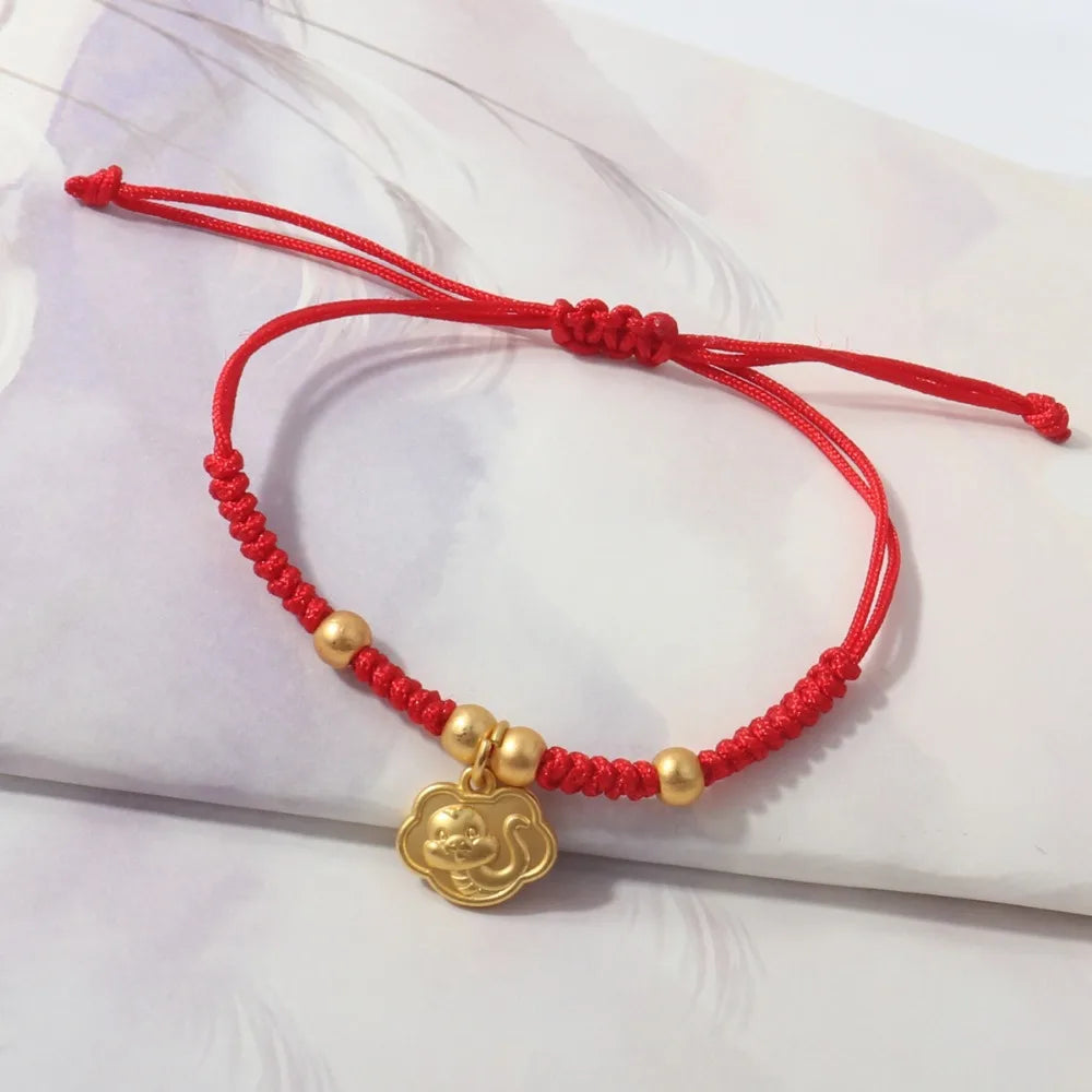 Men Simple Gifts For Lovers Buddhist Tibetan Chinese Knots Bracelet Wrist Jewelry Bangles Red Rope DIY