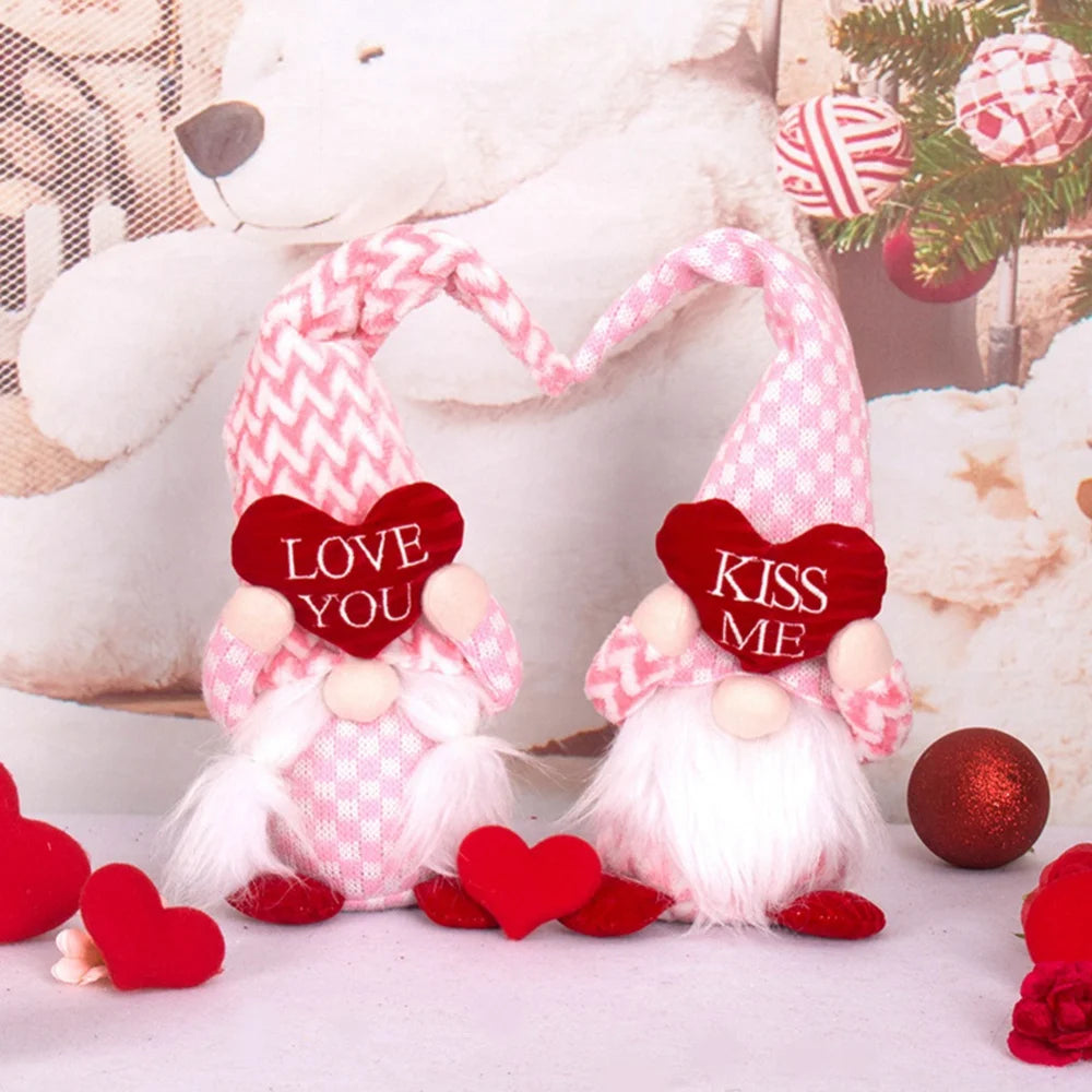 Faceless Gnome Plush Doll for Wedding Christmas Valentines Day Decorations for Wedding Home Desktop Ornament Xmas New Year Gifts