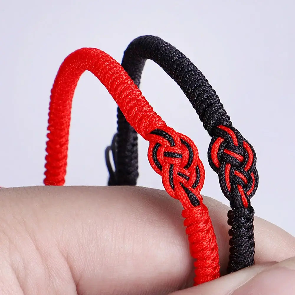 Men Simple Gifts For Lovers Buddhist Tibetan Chinese Knots Bracelet Wrist Jewelry Bangles Red Rope DIY