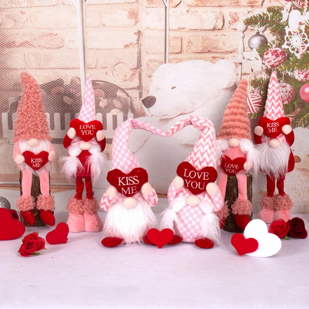 Faceless Gnome Plush Doll for Wedding Christmas Valentines Day Decorations for Wedding Home Desktop Ornament Xmas New Year Gifts