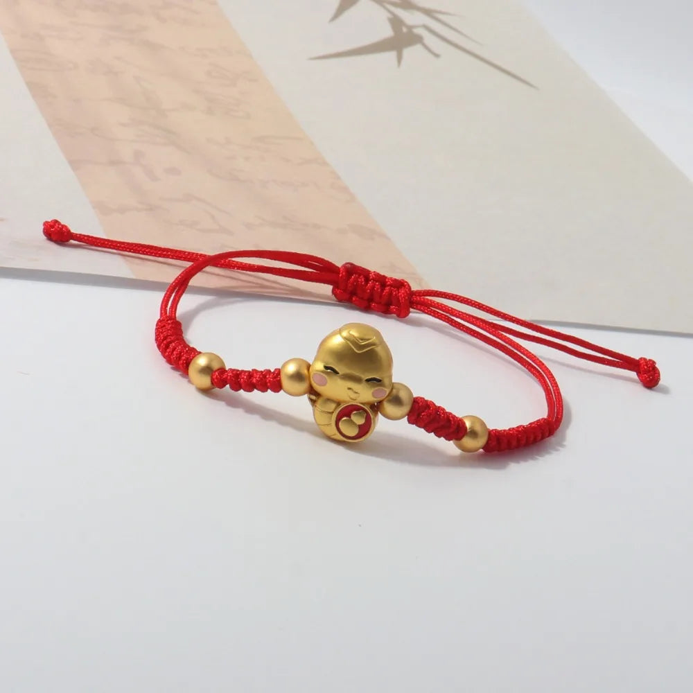 Men Simple Gifts For Lovers Buddhist Tibetan Chinese Knots Bracelet Wrist Jewelry Bangles Red Rope DIY