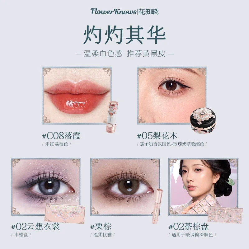 Flower Knows Butterfly Cloud Collar Collection All In One Make Up Set Eyeshadow Blush Mascara 5Pcs Professional Makeup Kit