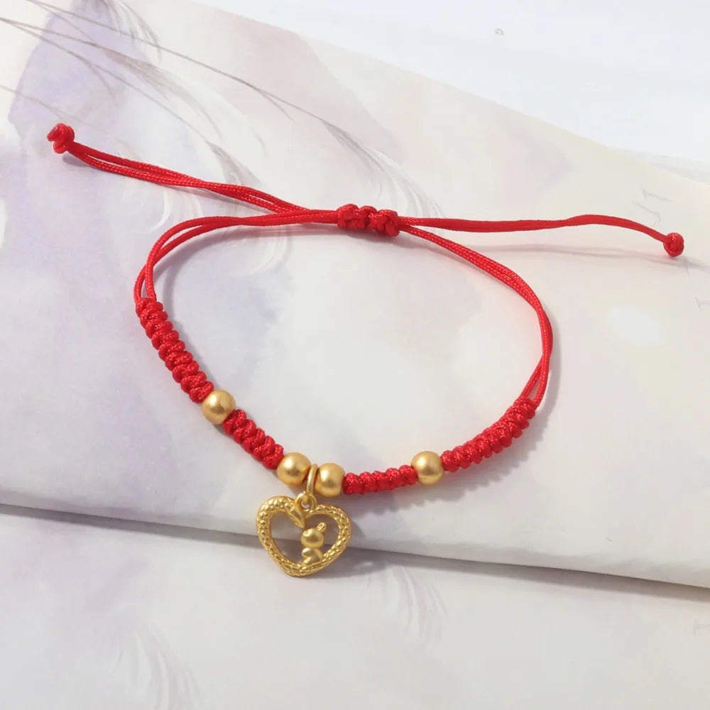 Men Simple Gifts For Lovers Buddhist Tibetan Chinese Knots Bracelet Wrist Jewelry Bangles Red Rope DIY