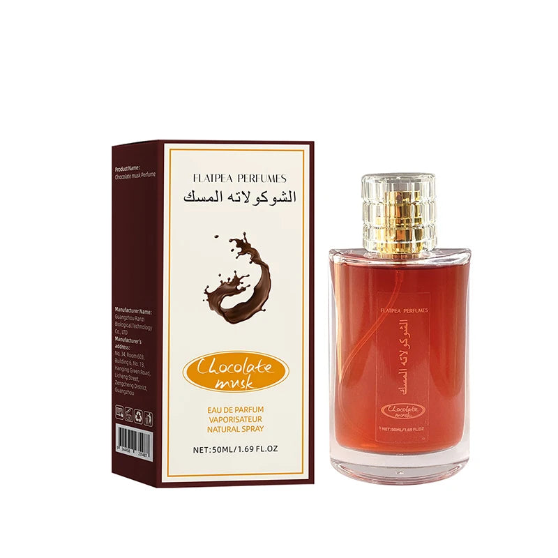 Chocolate Musk Arab Perfume Lasting Fresh Chocolate Fragrance Sweet Orange 50ml Unisex Date Mist 6ml Portable Eau De Toilette