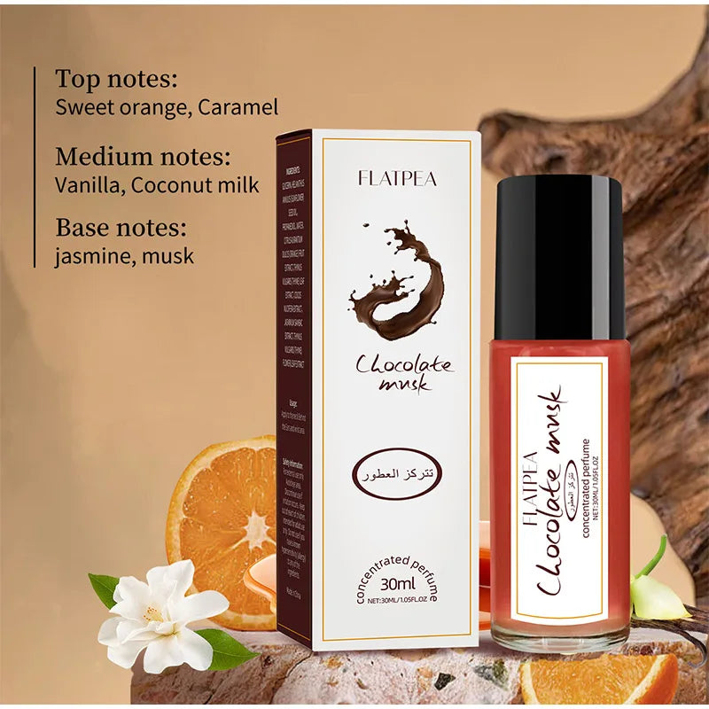 Chocolate Musk Arab Perfume Lasting Fresh Chocolate Fragrance Sweet Orange 50ml Unisex Date Mist 6ml Portable Eau De Toilette