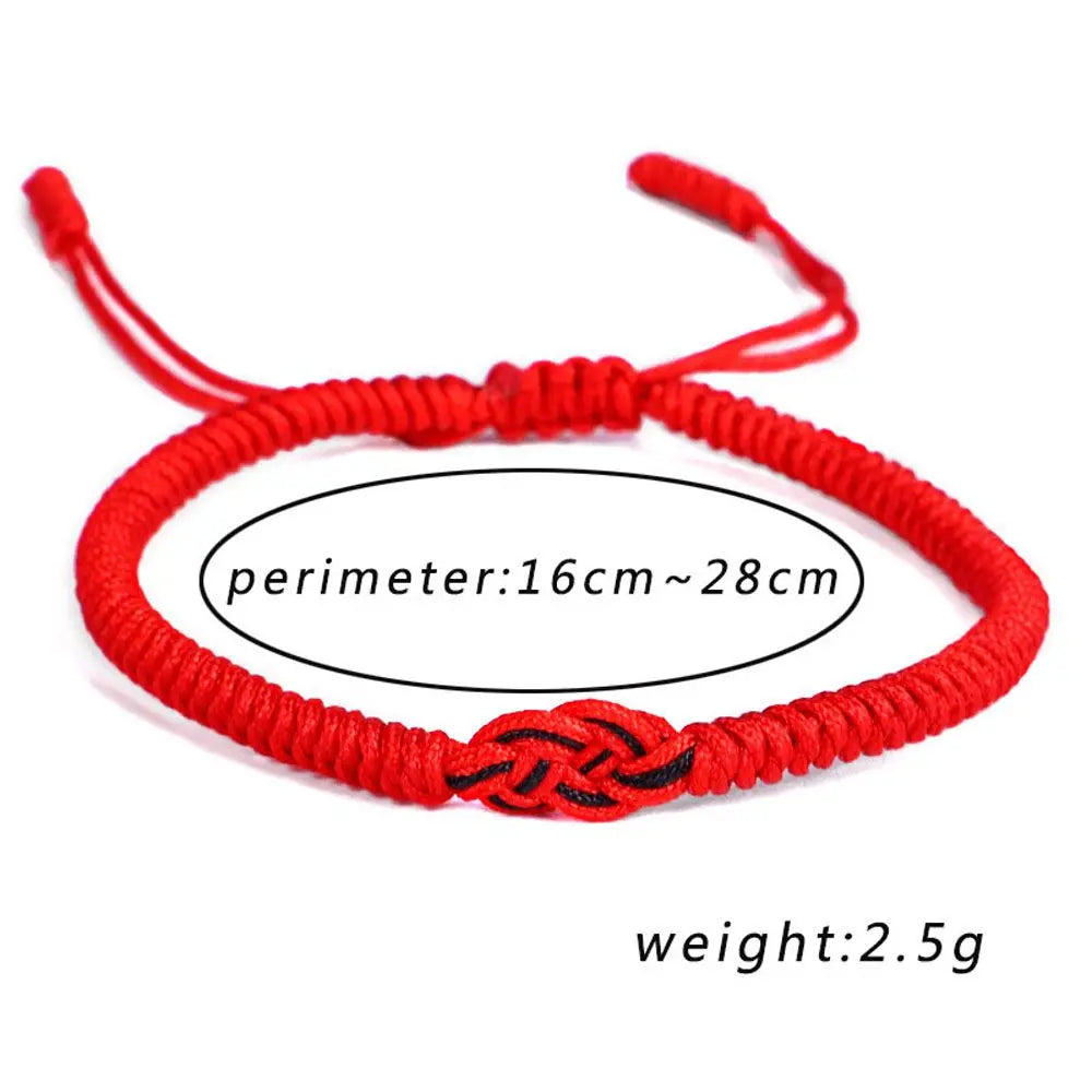 Men Simple Gifts For Lovers Buddhist Tibetan Chinese Knots Bracelet Wrist Jewelry Bangles Red Rope DIY