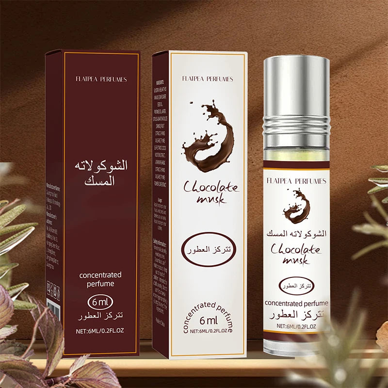 Chocolate Musk Arab Perfume Lasting Fresh Chocolate Fragrance Sweet Orange 50ml Unisex Date Mist 6ml Portable Eau De Toilette