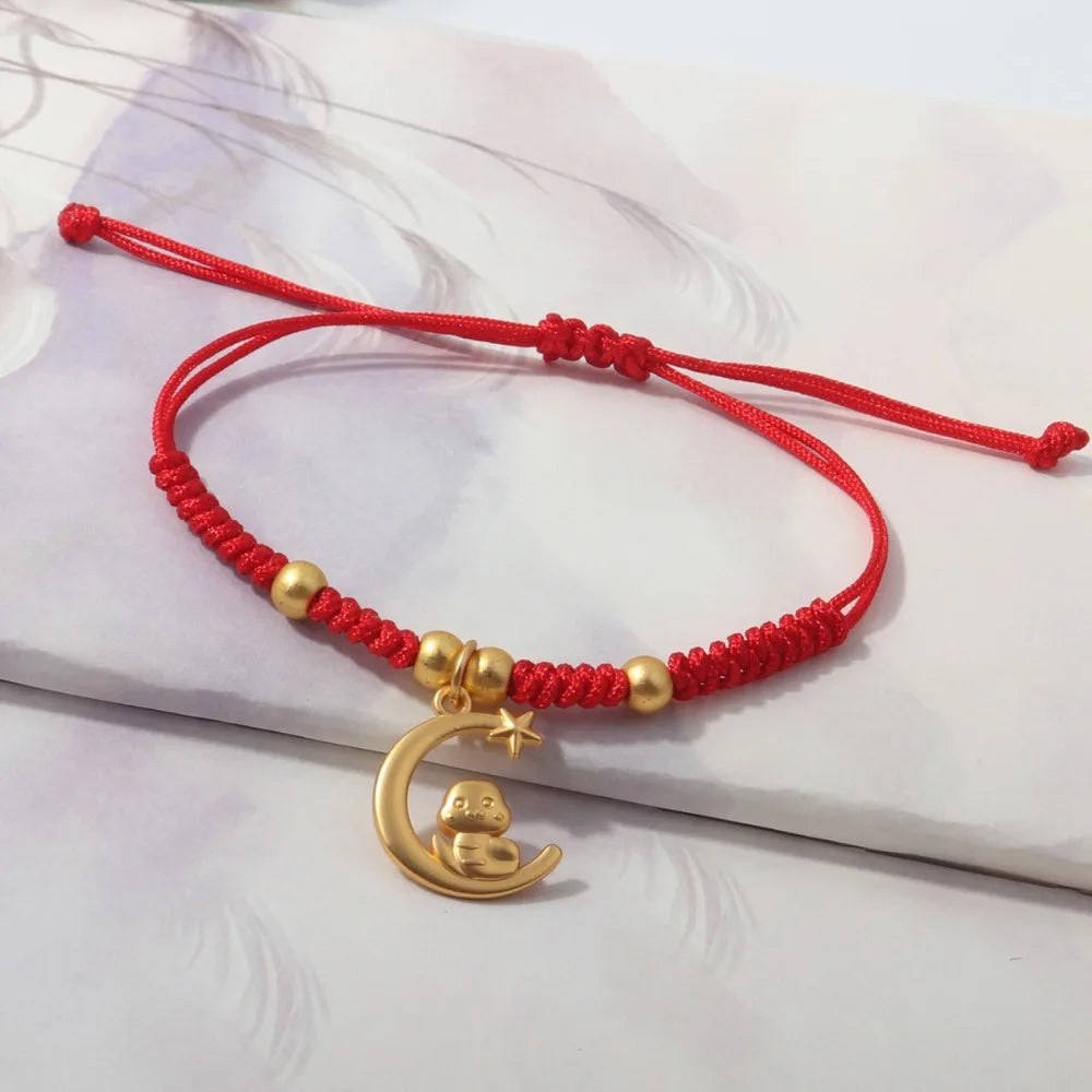 Men Simple Gifts For Lovers Buddhist Tibetan Chinese Knots Bracelet Wrist Jewelry Bangles Red Rope DIY