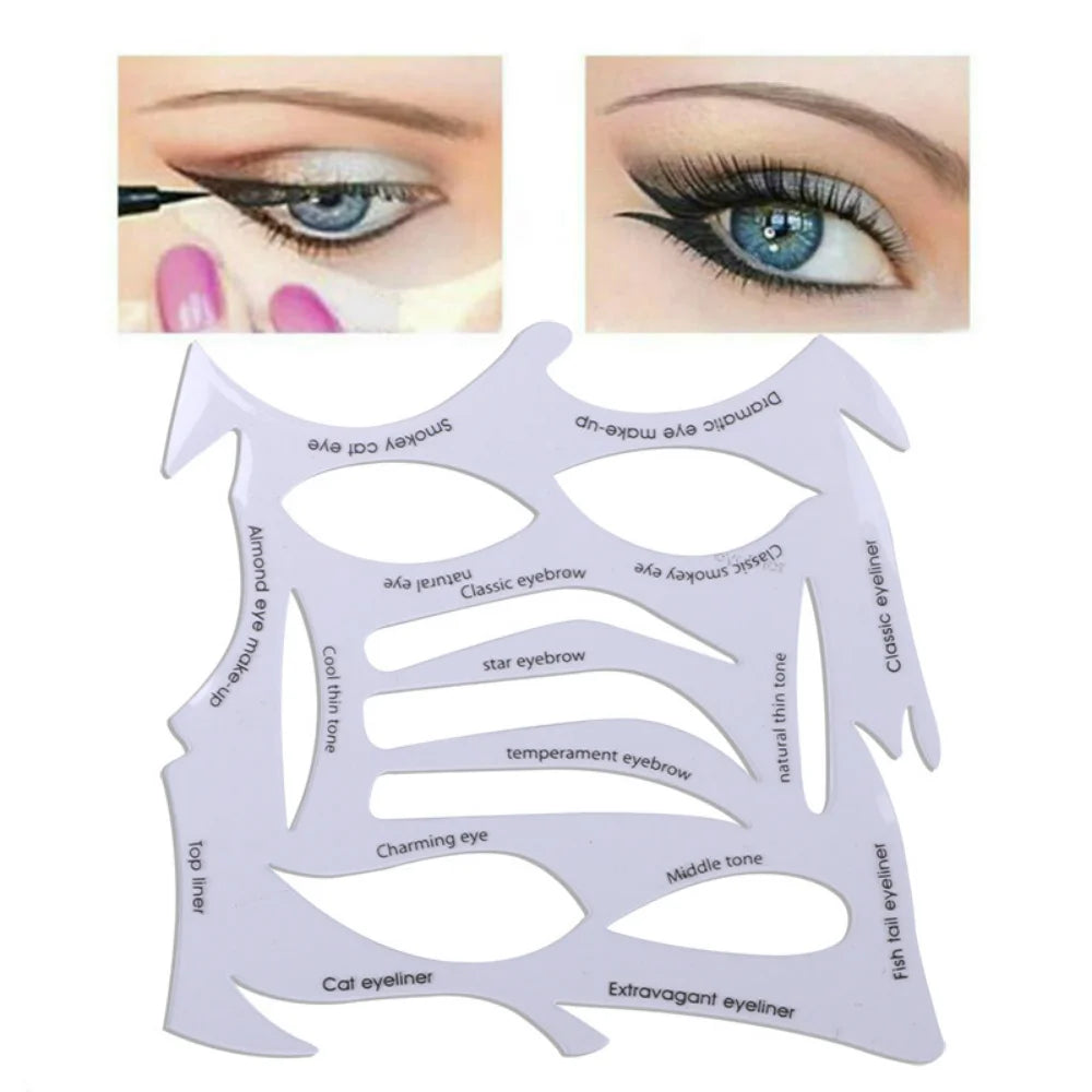 1 Box/bag Eyeliner Stencils Stickers Non-Woven Eye Liner Template Cards Eye Make Up Template Kits Eyeliner Shaping Tools 11*10cm