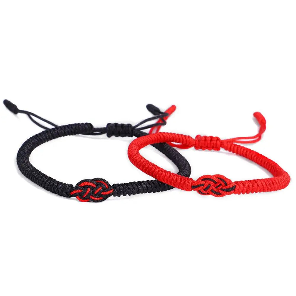 Men Simple Gifts For Lovers Buddhist Tibetan Chinese Knots Bracelet Wrist Jewelry Bangles Red Rope DIY