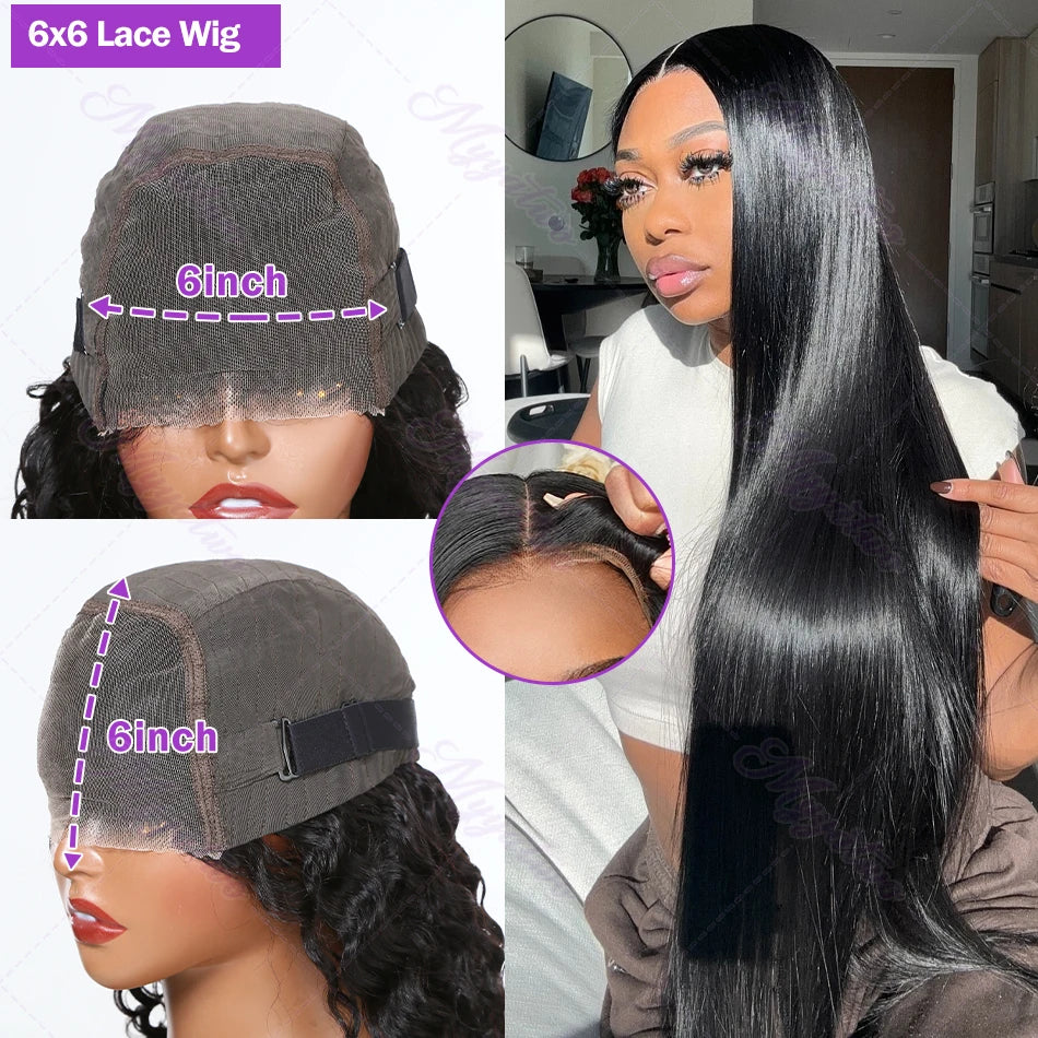 30 40 Inch Bone Straight 13x6 13x7 Transparent Lace Front Wig 250 Density 13x4 HD Lace Frontal Wigs Human Hair 6x6 CLosure Wig